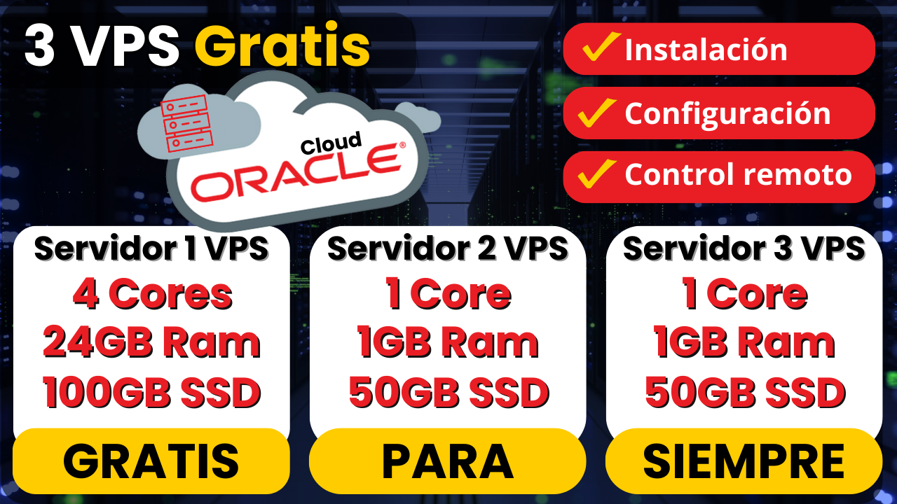 Servidores VPS GRATIS para SIEMPRE en Oracle Cloud
